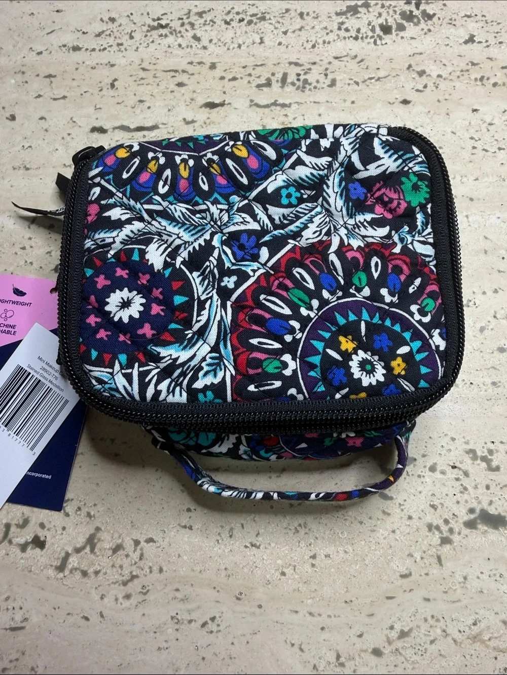 Vera Bradley Mini Makeup Case Stained Glass Medallion